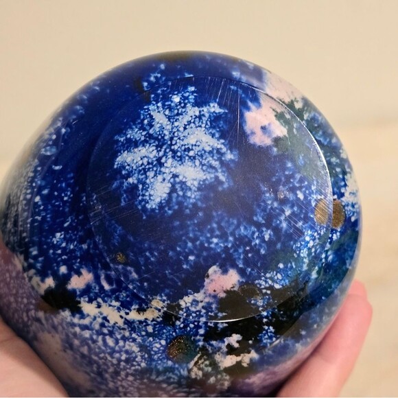 Badash Starry Night Blue Vase Murano Style - Picture 7 of 7